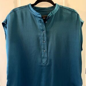Banana Republic Teal Sleeveless Blouse